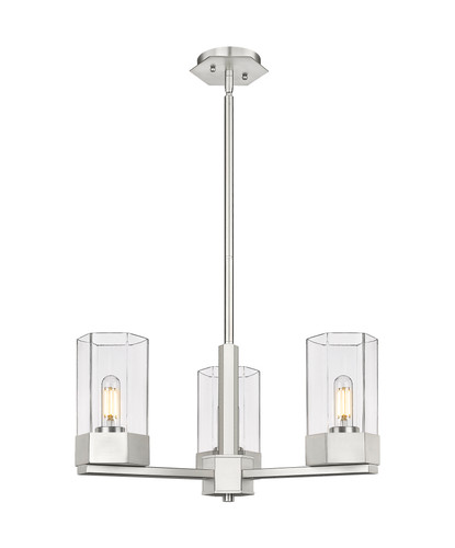 Claverack - 3 Light - 22 inch - Satin Nickel - Pendant (427-3CR-SN-G427-9CL)