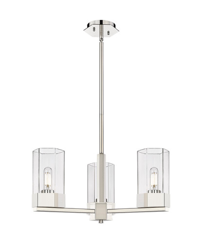 Claverack - 3 Light - 22 inch - Polished Nickel - Pendant (427-3CR-PN-G427-9CL)