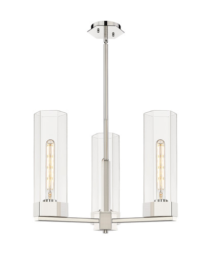 Claverack - 3 Light - 22 inch - Polished Nickel - Pendant (427-3CR-PN-G427-14CL)