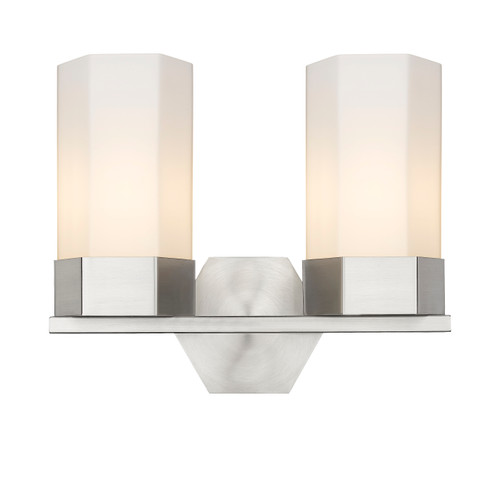 Claverack - 2 Light - 13 inch - Satin Nickel - Bath Vanity Light (427-2W-SN-G427-9WH)