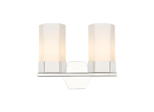 Claverack - 2 Light - 13 inch - Polished Nickel - Bath Vanity Light (427-2W-PN-G427-9WH)