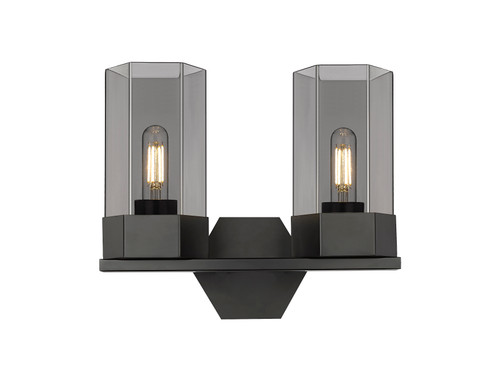 Claverack - 2 Light - 13 inch - Matte Black - Bath Vanity Light (427-2W-BK-G427-9SM)