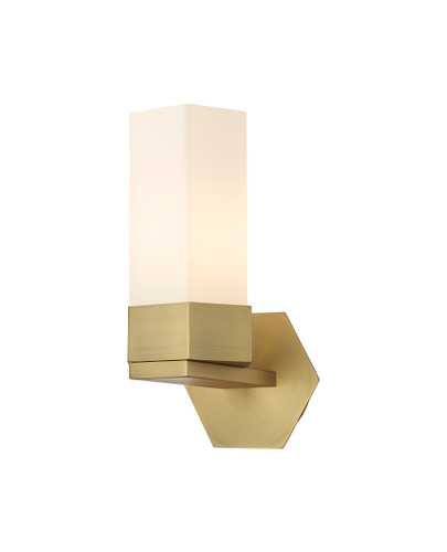 Claverack - 1 Light - 6 inch - Brushed Brass - Sconce (427-1W-BB-G427-9WH)