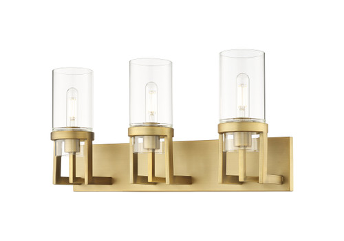 Utopia - 3 Light - 5 inch - Brushed Brass - Bath Vanity Light (426-3W-BB-G426-8CL)