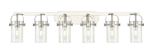 Pilaster II Cylinder - 6 Light - 44 inch - Polished Nickel - Bath Vanity Light (423-6W-PN-G423-7SDY)