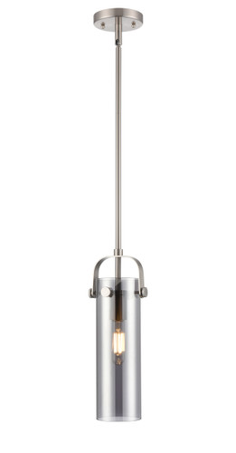 Pilaster II Cylinder - 1 Light - 12 inch Long Glass - Satin Nickel - Pendant (423-1S-SN-G423-12SM)