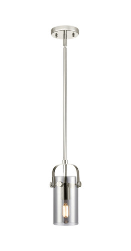 Pilaster II Cylinder - 1 Light - 7 inch Long Glass - Polished Nickel - Pendant (423-1S-PN-G423-7SM)