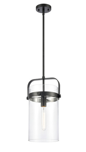 Pilaster - 1 Light - 8 inch Glass - Matte Black - Pendant (413-1SM-BK-G413-1S-8CL)