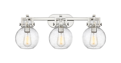 Newton Sphere - 3 Light - 27 inch - Polished Nickel - Bath Vanity Light (411-3W-PN-G410-7SDY)