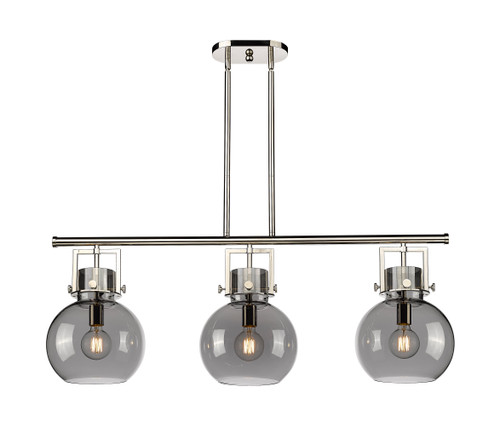 Newton Sphere - 3 Light - 42 inch - Polished Nickel - Island Light (411-3I-PN-G410-10SM)
