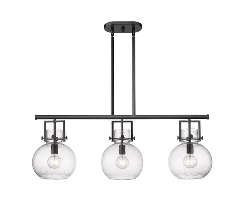 Newton Sphere - 3 Light - 42 inch - Matte Black - Island Light (411-3I-BK-G410-10SDY)