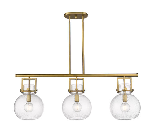 Newton Sphere - 3 Light - 42 inch - Brushed Brass - Island Light (411-3I-BB-G410-10SDY)