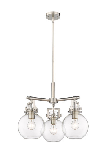 Newton Sphere - 3 Light - 21 inch - Satin Nickel - Pendant (411-3CR-SN-G410-7CL)