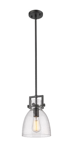 Newton Bell - 1 Light - 8 inch - Matte Black - Mini Pendant (411-1SS-BK-G412-8SDY)