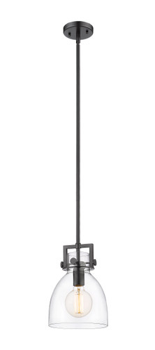 Newton Bell - 1 Light - 8 inch - Matte Black - Mini Pendant (411-1SS-BK-G412-8CL)