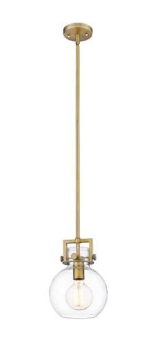 Newton Sphere - 1 Light - 8 inch - Brushed Brass - Mini Pendant (411-1SS-BB-G410-8CL)