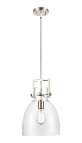 Newton Bell - 1 Light - 10 inch - Satin Nickel - Mini Pendant (411-1SM-SN-G412-10CL)