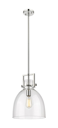 Newton Bell - 1 Light - 12 inch - Polished Nickel - Mini Pendant (411-1SM-PN-G412-12CL)
