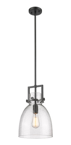 Newton Bell - 1 Light - 10 inch - Matte Black - Mini Pendant (411-1SM-BK-G412-10SDY)