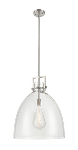 Newton Bell - 1 Light - 18 inch - Satin Nickel - Pendant (411-1SL-SN-G412-18CL)