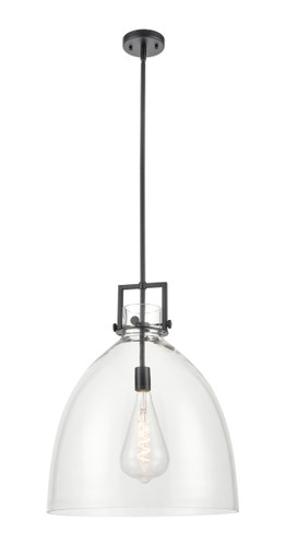 Newton Bell - 1 Light - 18 inch - Matte Black - Pendant (411-1SL-BK-G412-18CL)