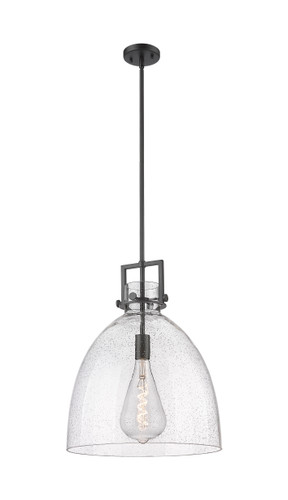 Newton Bell - 1 Light - 16 inch - Matte Black - Pendant (411-1SL-BK-G412-16SDY)