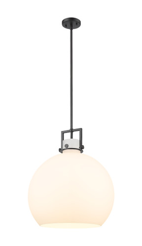 Newton Sphere - 1 Light - 18 inch - Matte Black - Pendant (411-1SL-BK-G410-18WH)