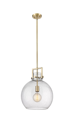 Newton Sphere - 1 Light - 14 inch - Brushed Brass - Pendant (411-1SL-BB-G410-14SDY)