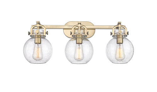Newton Sphere - 3 Light - 27 inch - Brushed Brass - Bath Vanity Light (410-3W-BB-G410-7SDY)