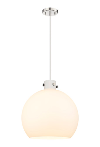 Newton Sphere - 3 Light - 18 inch - Polished Nickel - Cord hung - Pendant (410-3PL-PN-G410-18WH)