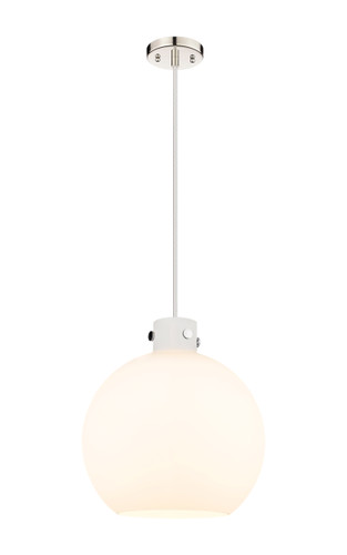 Newton Sphere - 3 Light - 16 inch - Polished Nickel - Cord hung - Pendant (410-3PL-PN-G410-16WH)