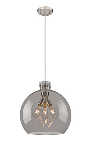 Newton Sphere - 3 Light - 18 inch - Satin Nickel - Cord hung - Pendant (410-3PL-SN-G410-18SM)