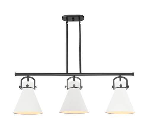 Newton Cone - 3 Light - 42 inch - Matte Black - Island Light (410-3I-BK-M411-10W)