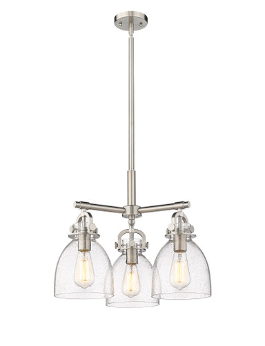 Newton Bell - 3 Light - 21 inch - Satin Nickel - Pendant (410-3CR-SN-G412-7SDY)
