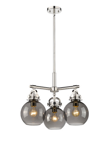 Newton Sphere - 3 Light - 21 inch - Polished Nickel - Pendant (410-3CR-PN-G410-7SM)