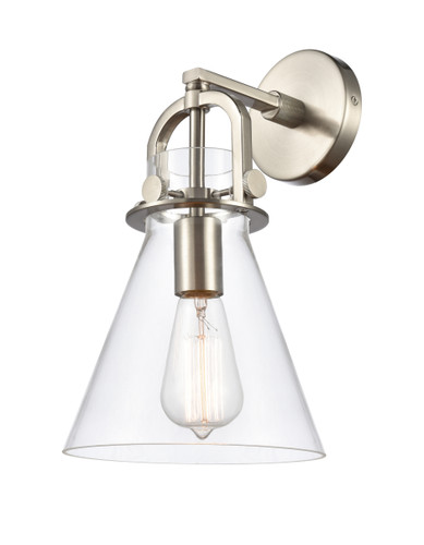 Newton Cone - 1 Light - 8 inch - Satin Nickel - Sconce (410-1W-SN-G411-8CL)