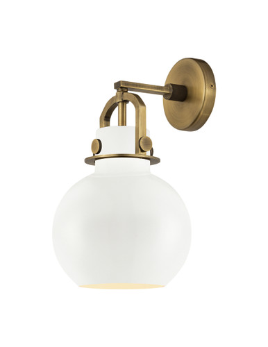 Newton Sphere - 1 Light - 8 inch - Brushed Brass - Sconce (410-1W-BB-M410-8W)