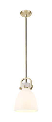 Newton Bell - 1 Light - 8 inch - Champagne Bronze - Mini Pendant (410-1SS-CB-G412-8WH)