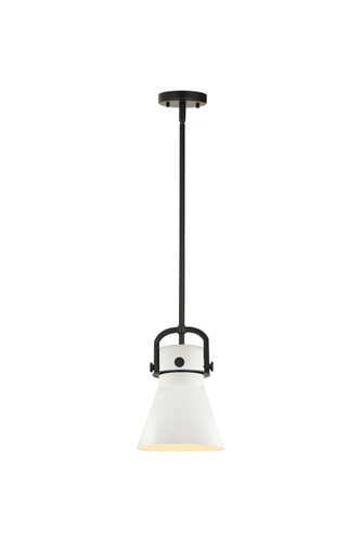 Newton Cone - 1 Light - 8 inch - Matte Black - Mini Pendant (410-1SS-BK-M411-8W)