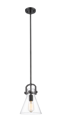 Newton Cone - 1 Light - 8 inch - Matte Black - Mini Pendant (410-1SS-BK-G411-8CL)