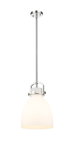 Newton Bell - 1 Light - 10 inch - Polished Nickel - Mini Pendant (410-1SM-PN-G412-10WH)