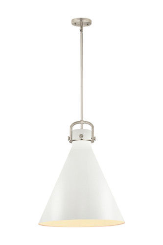 Newton Cone - 1 Light - 18 inch - Satin Nickel - Pendant (410-1SL-SN-M411-18W)