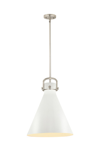 Newton Cone - 1 Light - 16 inch - Satin Nickel - Pendant (410-1SL-SN-M411-16W)