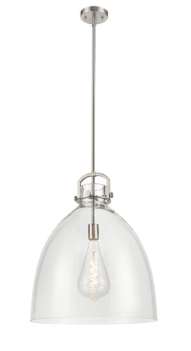 Newton Bell - 1 Light - 18 inch - Satin Nickel - Pendant (410-1SL-SN-G412-18CL)