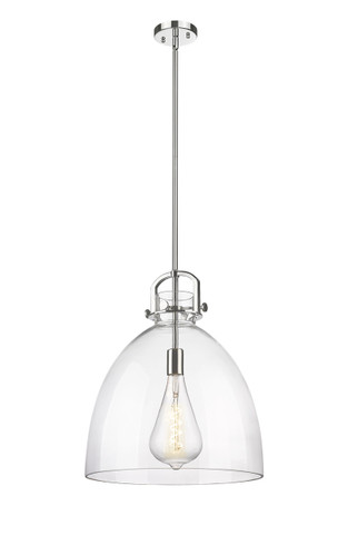 Newton Bell - 1 Light - 16 inch - Polished Nickel - Pendant (410-1SL-PN-G412-16CL)