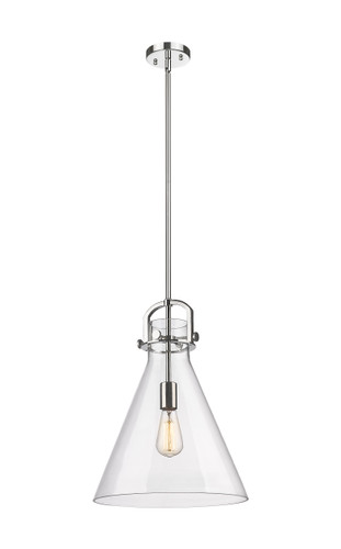 Newton Cone - 1 Light - 14 inch - Polished Nickel - Pendant (410-1SL-PN-G411-14CL)