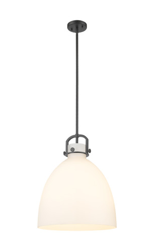 Newton Bell - 1 Light - 16 inch - Matte Black - Pendant (410-1SL-BK-G412-16WH)