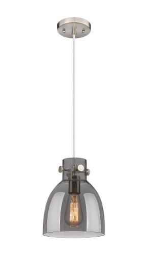 Newton Bell - 1 Light - 8 inch - Brushed Satin Nickel - Cord hung - Pendant (410-1PS-SN-G412-8SM)