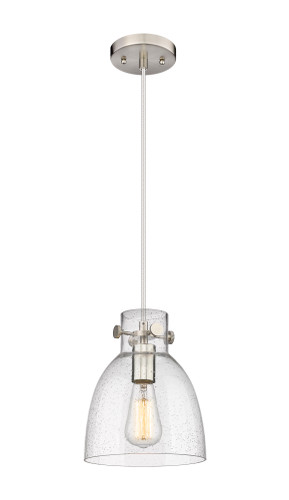 Newton Bell - 1 Light - 8 inch - Brushed Satin Nickel - Cord hung - Pendant (410-1PS-SN-G412-8SDY)