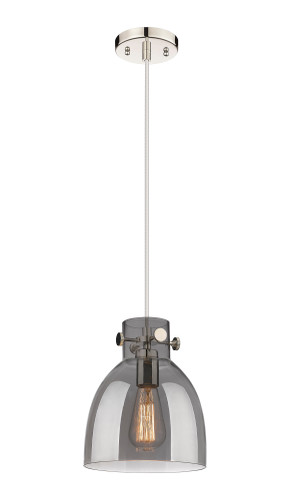 Newton Bell - 1 Light - 8 inch - Polished Nickel - Cord hung - Pendant (410-1PS-PN-G412-8SM)